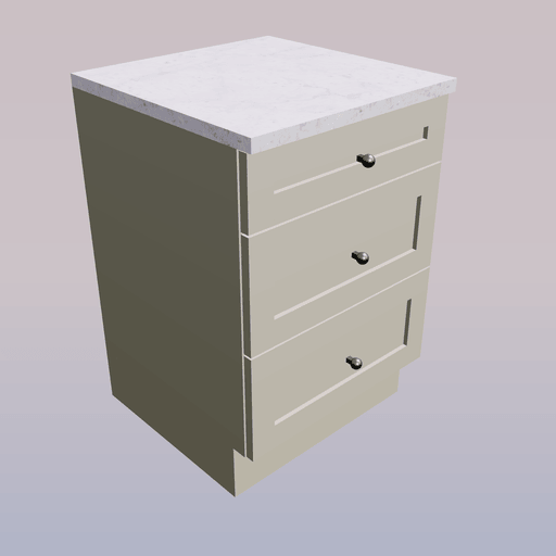 Cabinet · Three drawers