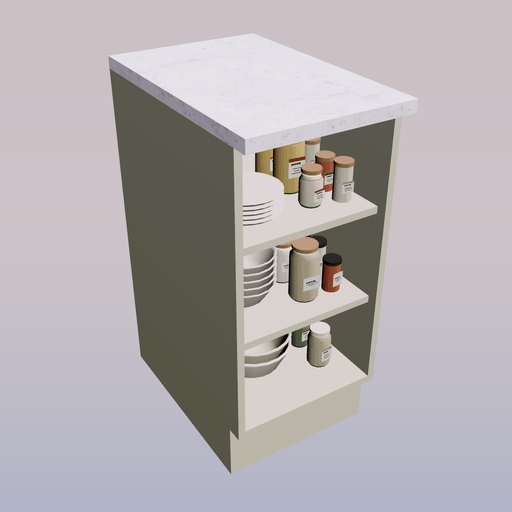 Cabinet · Open shelves