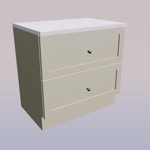 Cabinet · Two pan drawers