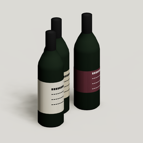 三瓶葡萄酒