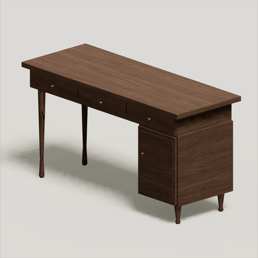 Schreibtisch mit Schublade und Schrank