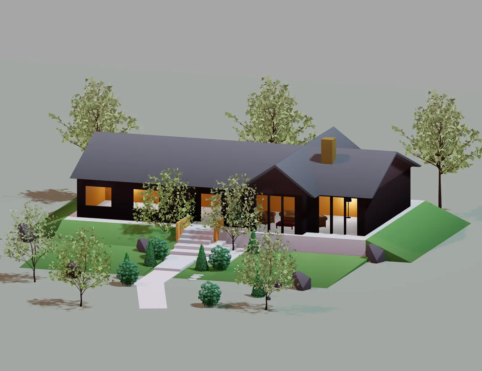 Arcadium House Plan 3D Modelling