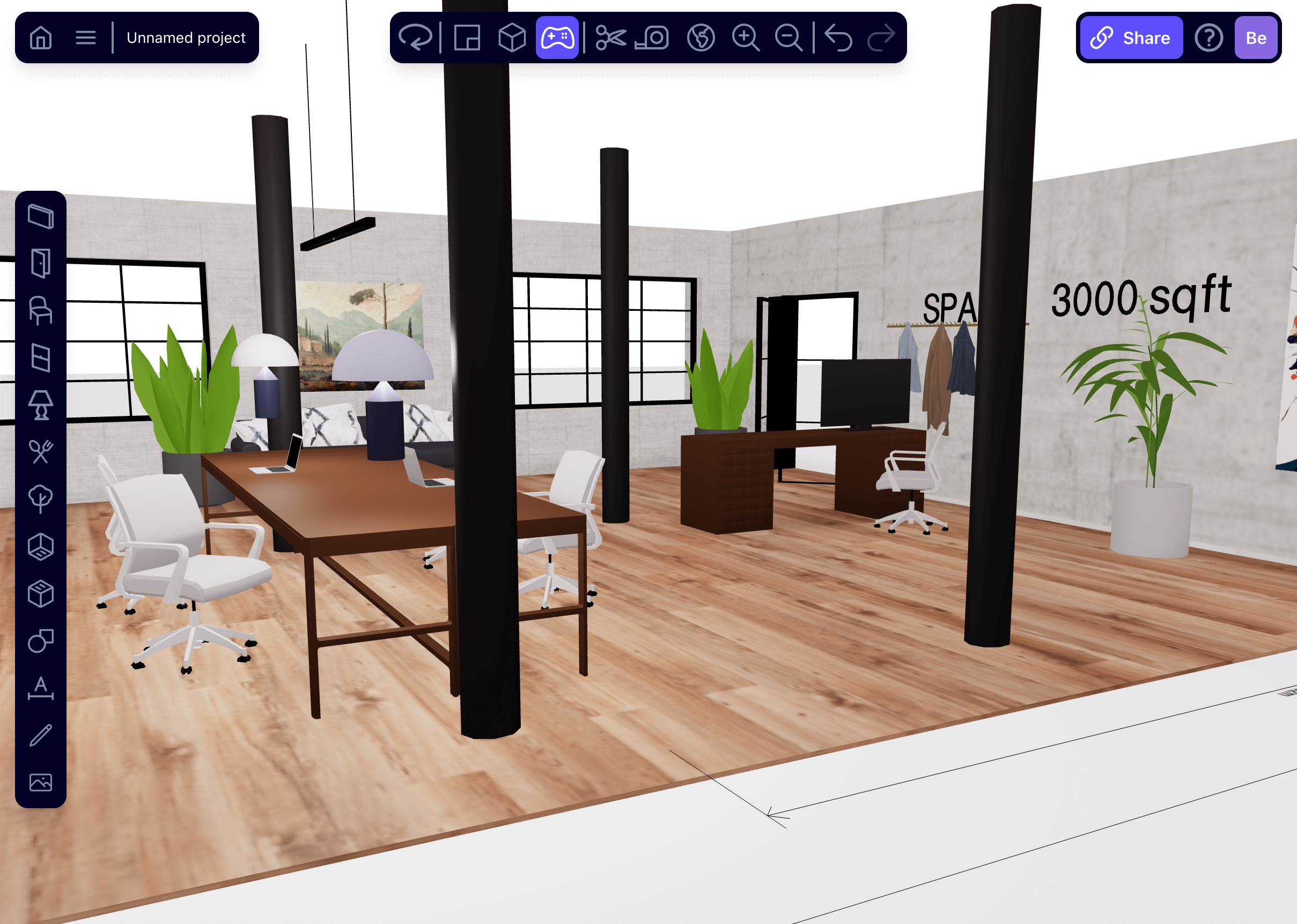 Professional
            3D office design tool