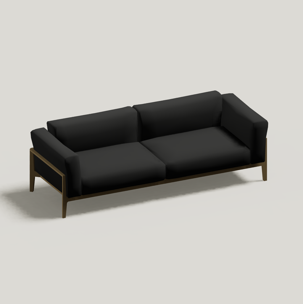Divano con struttura in legno