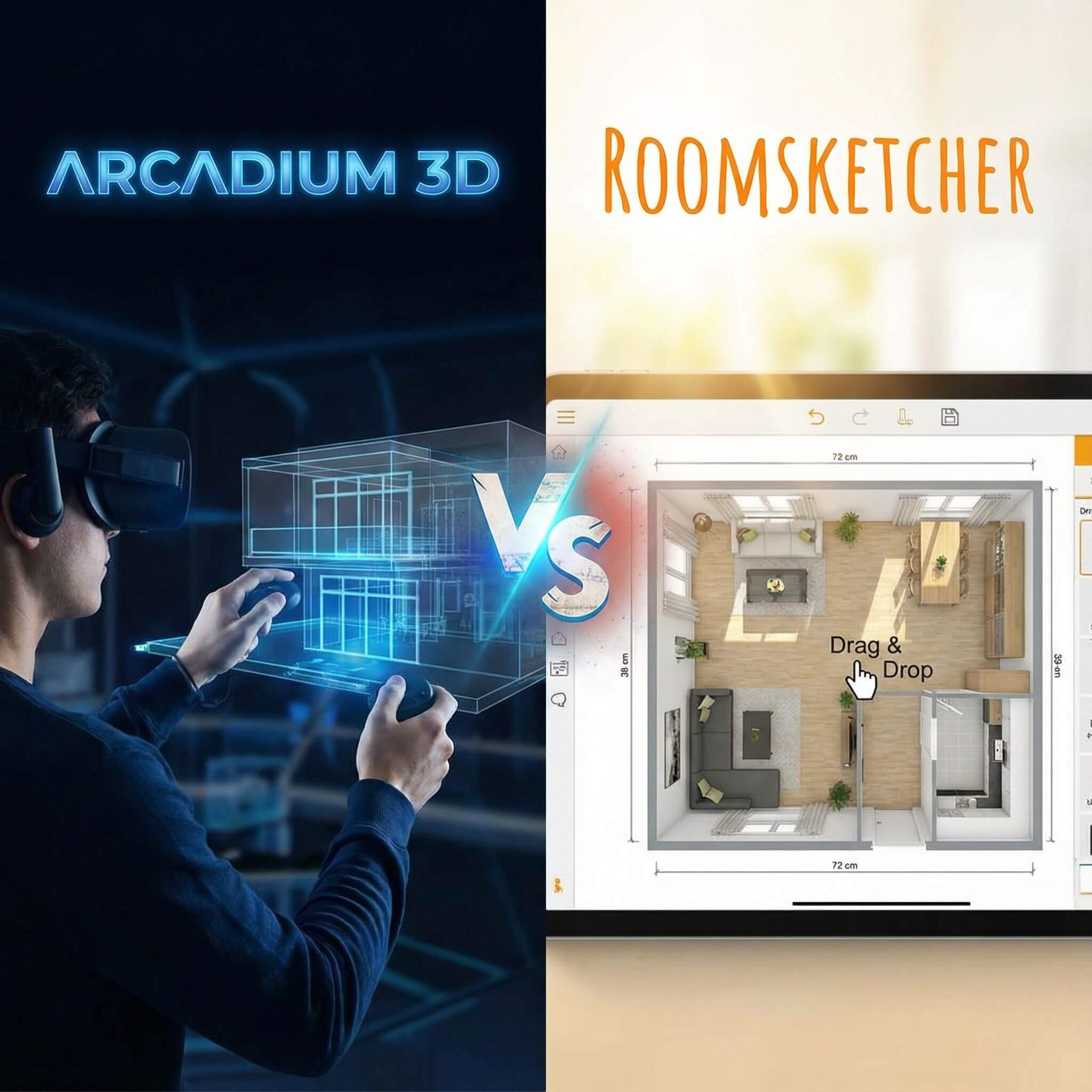 Arcadium 3D vs RoomSketcher: Floor Plans to First-Person Tours